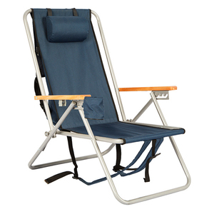 Silla de Playa Plegable con Reposabrazos de Madera <span class=keywords><strong>Tommy</strong></span> <span class=keywords><strong>Bahama</strong></span>, Ajustable, con Correa para <span class=keywords><strong>Mochila</strong></span> - Product Image 1