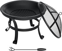 Petite Brasero Classique en Fer pour Brûler du Bois en Extérieur, Idéal pour la Cour et le Camping