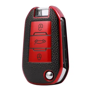 2022 porte-clés OEM en TPU de haute qualité pour <span class=keywords><strong>Peugeot</strong></span>, housse de <span class=keywords><strong>Protection</strong></span> supérieure 208 508 307 pour étuis de voiture pliants - Product Image 1