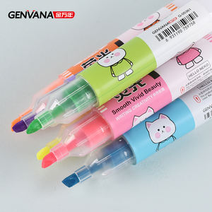 Genvana 2026 Nuevo Diseño, Marcador Jumbo, Punta de Cincel de Fibra, Tinta Fluorescente, Marcadores <span class=keywords><strong>Pastel</strong></span> con Aroma - Product Image 3