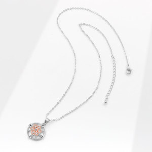 Vintage Trendy Copper Micro Insert Zircon Rotating Rose Flower Pendant Anti Anxiety Compass <b>Locket</b> Necklace for Women Party - Product Image 4