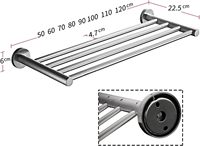 Accessoires de salle de bain, étagères murales en acier inoxydable pour serviettes, 50 cm-120 cm, barre porte-serviettes simple couche