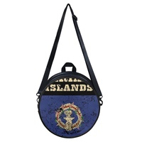 Sac à main rond en PU Saipan personnalisé, élégant et brillant, pour femme, idéal pour les sorties du week-end, les voyages décontractés et comme choix de cadeau