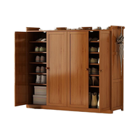Armoire à chaussures moderne en bambou pour la maison ou l'appartement Meubles de salon avec étagères à chaussures en bois