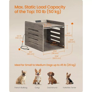 Tavolino Traspirante Moderno in Legno per Animali Domestici con Presa di Corrente Integrata e Porta USB, per Cani e Gatti, Utilizzabile in Tutte le Stagioni - Vendita all'Ingrosso Diretta dalla Fabbrica - Product Image 2