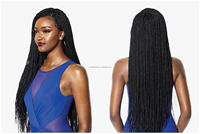 Nouveautés Perruques frontales tressées sans colle en dentelle, style Senegal Twist, 22 pouces, Rasta Multi Parting, Yaki Brun Clair, Noir, Densité 150%