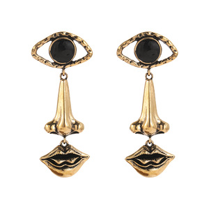 Boucles d'oreilles vintage <span class=keywords><strong>Diablo</strong></span> pour femme, prix de gros, mode polyvalente, pour bal de promo, personnalisées, motif nez, lèvres et yeux - Product Image 2
