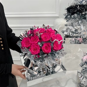 Flores Eternas Preservadas Hechas a Mano <span class=keywords><strong>Aurora</strong></span> Rose para Pascua, Día de San Valentín, Navidad, Aniversario, Graduación y Propuestas - Product Image 3