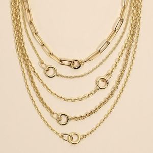 Collar de nicho transfronterizo para personas mayores, estilo Hip-Hop europeo americano, con colgante de oro real de 18K y cadena de clavícula de acero de titanio, fabricado al vacío en horno. - Product Image 5