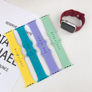 Correa Tschick para Apple Watch Band 40 44mm 45mm 41mm 46mm 42mm Correa deportiva de silicona Iwatch Series 10 8 9 Se 7 <span class=keywords><strong>Ultra</strong></span> 49mm Bandas - Product Image 4