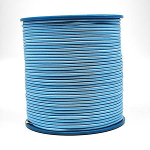 Haze Blue 1.3mm 1.8mm Cordon élastique élastique rond 100% Crochet en latex polyester fixe pour corde de tente Bungee - Product Image 1