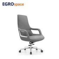 EGROspace Chaise de bureau ergonomique exécutive pivotante et inclinable en cuir, mobilier moderne pour réunions