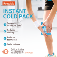 Compresse de glace instantanée à usage unique, format portable et pratique, pour soulager la douleur à tout moment.