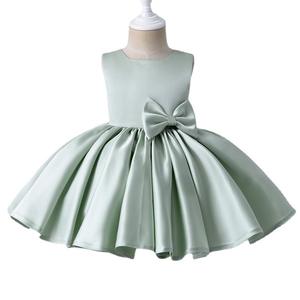 Bebek Kız Şık Prenses Elbiseleri Fiyonklu Güzel Kabarık Etekler Kızlar Zarif Moda Doğum Günü Partisi Çocuklar Balo Elbisesi - Product Image 5