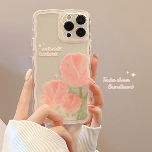 <span class=keywords><strong>Coque</strong></span> de téléphone mignonne tout compris, <span class=keywords><strong>transparente</strong></span> givrée, <span class=keywords><strong>motif</strong></span> peint de tulipes, pour <span class=keywords><strong>iPhone</strong></span> 15 14 13 12 <span class=keywords><strong>11</strong></span> Pro Max Plus - Product Image 4