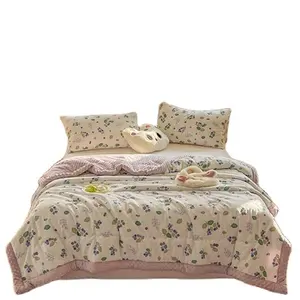 Huizen Beddengoed Paars Luxe Bedsprei Bed Quilt Katoen Sprei