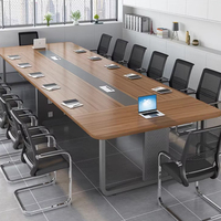Table de Conférence de Bureau Moderne Rectangulaire pour 10-12 Personnes, Mobilier de Bureau Durable
