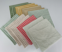 Serviettes en coton et lin à rayures vichy pour la vente en gros/restaurant/hôtel/mariages