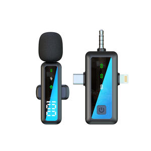 Nouvel arrivage Microphone de Lavalier sans fil Double micro Trois en Un Mini Clip sur Enregistreur Audio Streaming <span class=keywords><strong>PC</strong></span> Mobile - Product Image 5