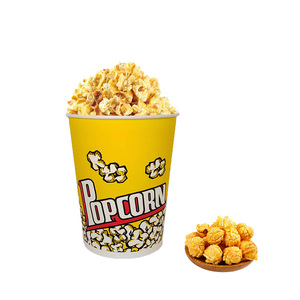 ถังป๊อปคอร์นแบบย่อยสลายได้ผนังเดียวกระดาษงานฝีมือโลโก้แบบกำหนดเองสำหรับบรรจุภัณฑ์อาหารสำหรับเก็บคุกกี้แฮมเบอร์เกอร์แซนวิชข้าวโพด - Product Image 3