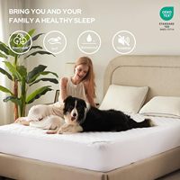 Protège-matelas imperméable en microfibre brossée, taille King, silencieux, poches profondes pour matelas de 6 à 18 pouces, doux, respirant, lavable