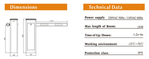Automatic Boom Barrier <strong>Gate</strong> for Vehicle Access <strong>Control</strong> Electro with 24v Dc <strong>Gate</strong> Motor Pcb - Product Image 3