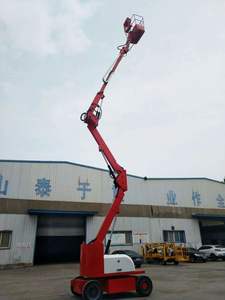 230kg 250kg 300kg gagang teleskopik angkat barang 10m 12m 15m 18m 20m 28m Platform kerja artikulating Boom mengangkat - Product Image 5