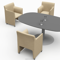 Fauteuils de bureau pivotants modernes et luxueux à siège unique, rembourrés en PU, pour salon et hôtel, confortables et empilables