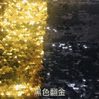 RTS Satin Base Reverse 5mm Réversible Sequin Tissu pour Décoration