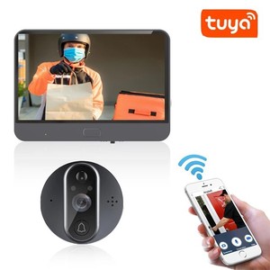 ORITECK 4,3 \ "Pantalla LCD <span class=keywords><strong>Wifi</strong></span> inalámbrico Visor de <span class=keywords><strong>mirilla</strong></span> Visor de <span class=keywords><strong>puerta</strong></span> digital <span class=keywords><strong>Cámara</strong></span> 1080P PIR Detección de movimiento Timbre <span class=keywords><strong>Puerta</strong></span> - Product Image 4