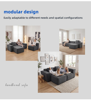 Canapé modulaire moderne en mousse sans structure, sectionnel 3 places, sans cadre, pour entrepôt et villa