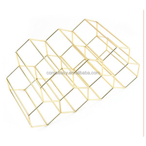 ノルディックローズゴールドワイン収納ラックディスプレイラックカウンタートップワインキャビネット赤ワインラック - Product Image 2