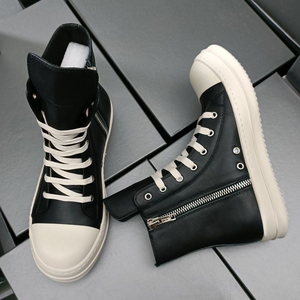 Baskets montantes classiques en cuir, bottines décontractées de luxe à semelle épaisse, bottes de ville pour hommes de qualité supérieure - Product Image 3