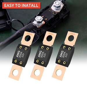 Cầu Chì AMG 32V DC Cho Xe Hơi Hàng Hải Xe Hơi Năng Lượng Bảo Vệ 100A 125A 150A 175A 200A <span class=keywords><strong>250A</strong></span> 300AMP Cầu Chì Lớn Lưỡi Xuống Bu Lông - Product Image 4