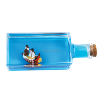 Bouteille flottante décorative, très vendue, pour tableau de bord de voiture, décompression, avec liquide en forme de goutte d'huile et de navire de croisière