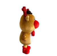Costume de modèle de jouet en peluche d'orignal mobile gonflable de défilé de Noël