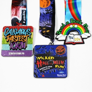 ผู้ผลิตเหรียญรางวัลโลหะแบบขายส่ง รูปทรง 3 มิติ สีทองโบราณ/สมัยใหม่ ทำด้วยมือ พร้อมโลโก้สั่งทำ สำหรับการแข่งขันวิ่งเสมือนจริง - Product Image 4