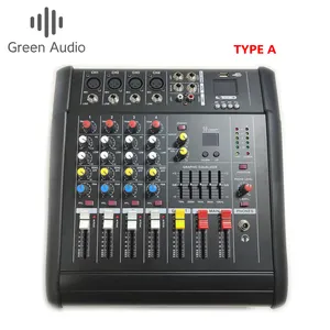 GAX-402D Professional Audio Mixer com USB DJ Console De Mixagem De Som MP3 Jack 4 Canal Amplificador Karaoke Para Karaoke KTV