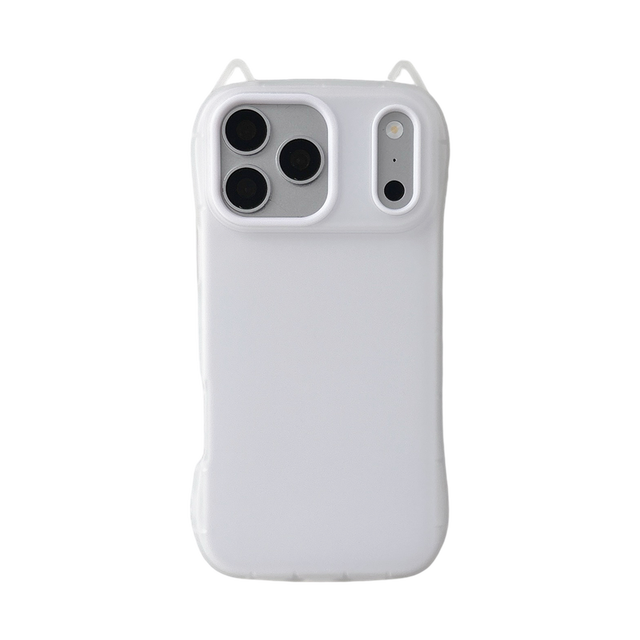 3D Cat Ear Shockproof Phone Case Cute Candy Color Mobile Phone Case for iPhone 17 16 15 Pro Max 14 13 Silicone Protective Cover