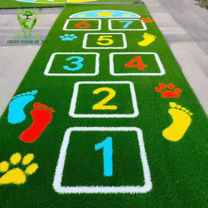 Gazon artificiel pour terrain de football de maternelle, tapis en herbe <span class=keywords><strong>synthétique</strong></span>, gazon vert, surface de jeu intérieure et extérieure - Product Image 2