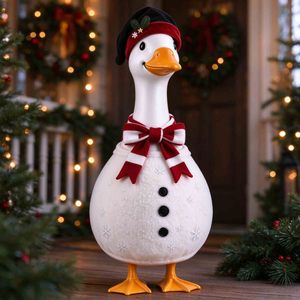Halloween Goose Winter Porch <b>Outfit</b> 23 Inch Polyester <b>Snowman</b> Design Garden Dress - Product Image 3