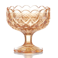 Tazón de Cristal Elegante y Ecológico para Dulces y Chocolate, Tazón Grande para Servir Postres y Helados