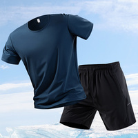 Ensembles de T-shirts décontractés 2 pièces pour hommes en matériaux premium, style unique, manches courtes, en tissu épais