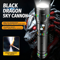 Lampe torche multifonctionnelle d'extérieur, zoom télescopique, autonomie ultra-longue, laser blanc, lampe torche portative super lumineuse, camping