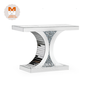 Mesa de <span class=keywords><strong>consola</strong></span> con espejo en forma de C moderna <span class=keywords><strong>barata</strong></span> con iluminación LED - Product Image 3