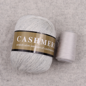 100% Mông Cổ Cashmere len dệt kim pha trộn sợi bóng khăn 50g + 20g/Bộ Mẫu nhuộm với tính năng chống tĩnh điện - Product Image 1