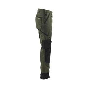 BLAKLADER - 715418354699C34 Pantalones de jardín para mujer Verde militar/Negro-PANTALÓN DE TRABAJO EAN 7330509280263 PANTALONES DE TRABAJO CARGO - Product Image 3