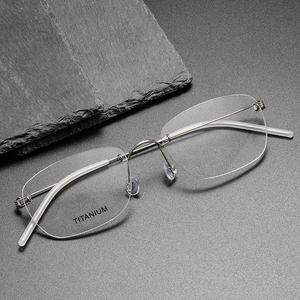 SH297 Chine fabrication sans monture montures de lunettes optiques femmes Stock titane lunettes lunettes - Product Image 6