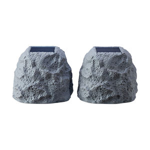 ST05 Set di 2 altoparlanti Rock a colori commutabili a denti blu resistenti alle intemperie ricarica solare assistita per lo <span class=keywords><strong>spazio</strong></span> abitativo del Patio del cortile - Product Image 1