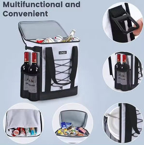 BSCI-Fabrik individuelles Logo schwerlast wiederverwendbarer isolierter Beutel auslaufsicher weich groß Picknick Eis kühler Rucksack - Product Image 3